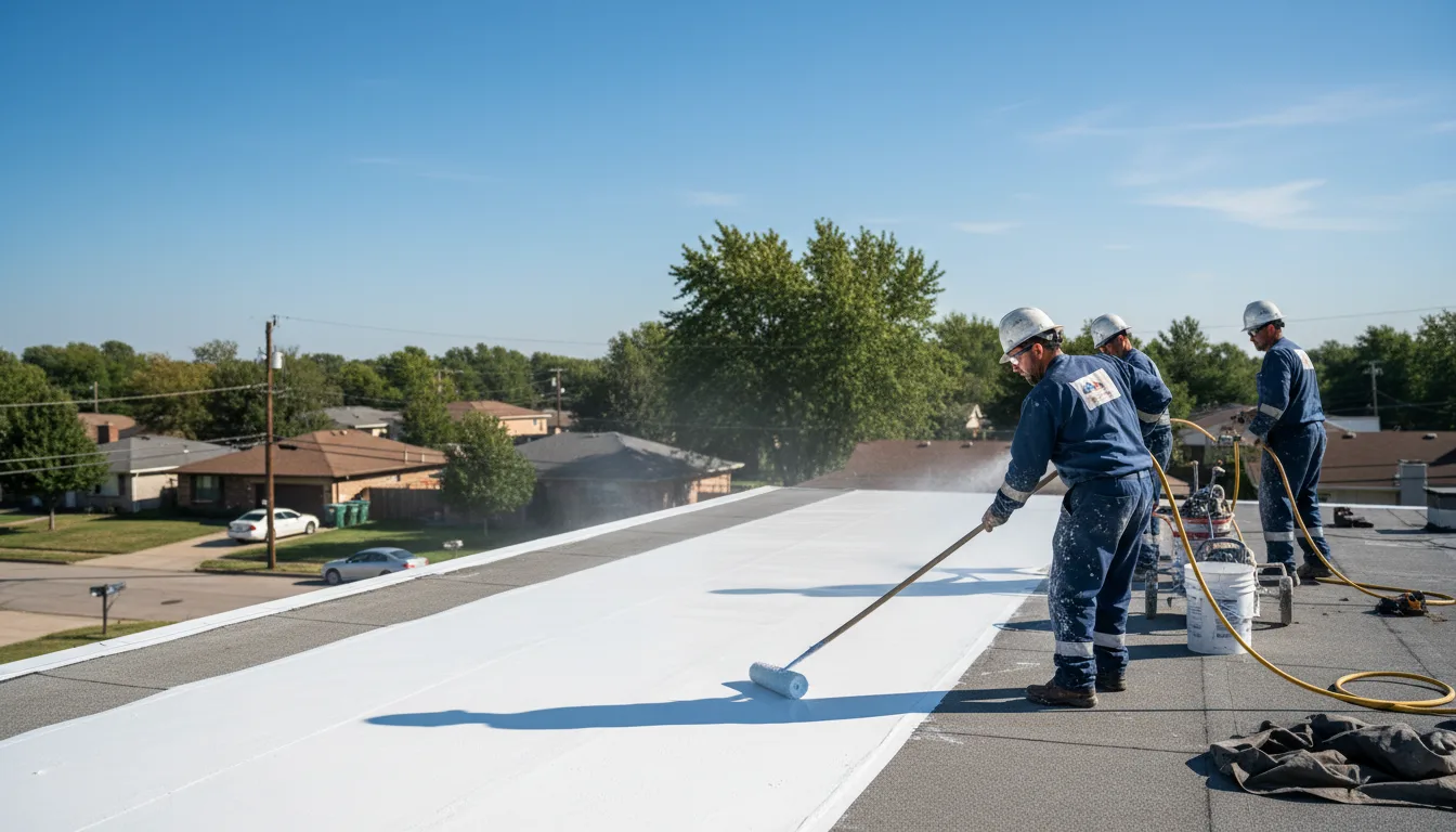 Commercial roof coating in Newark, TX near me